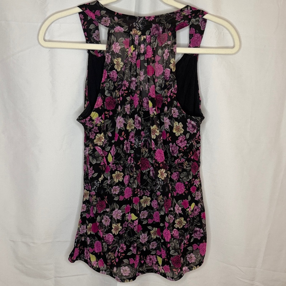 INC International Concepts Floral Sleeveless Wrap Style Tank Top Blouse - Medium - Picture 6 of 12